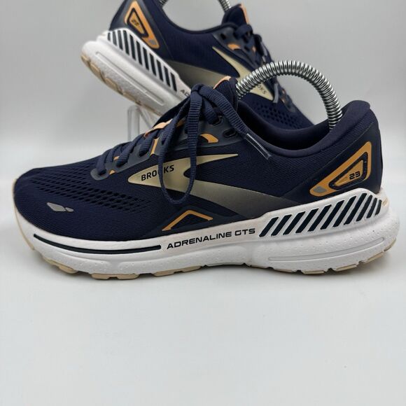 Brooks Adrenaline GTS 23 Women's Size 9 Running Shoes Peacoat/Peach - Picture 4 of 12